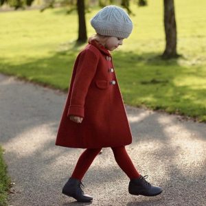 Woolen Coat Girls Mid-length 2021 Winter Wool Warm Overcoat
